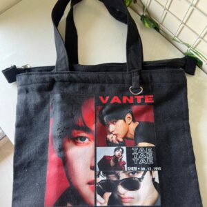 Vante Aesthetic Tote Bag – Carry Taehyung Everywhere 🖤