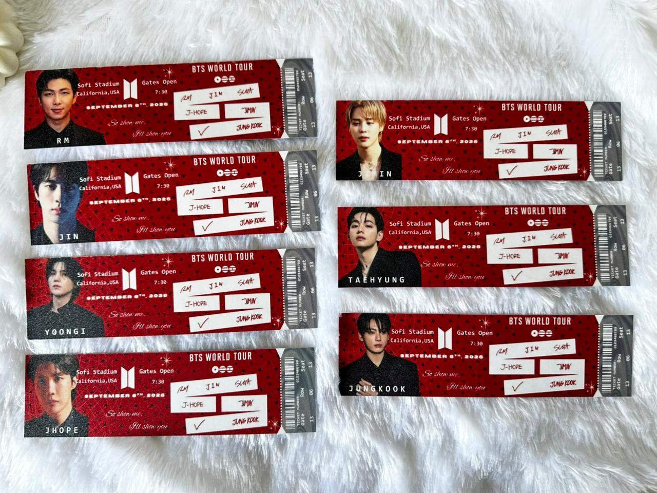 BTS ARIRANG World Tour Glitter Tickets ✨
